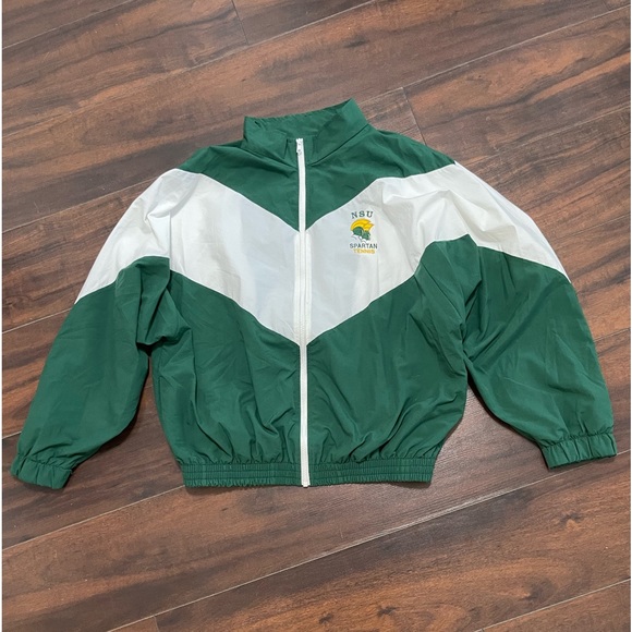 Mens Vintage Customized Sportswear USA Made Zipper Jacket Embroidered XL - Picture 2 of 10